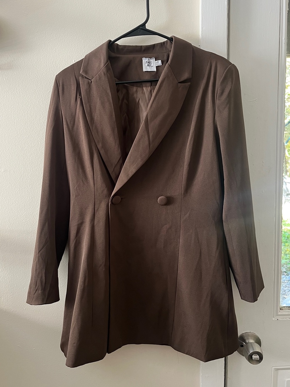 Simu Blazer Mini Dress Chocolate Princess Polly